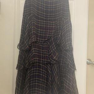 Ruffles are in! Brooks brothers plaid ruffle skirt